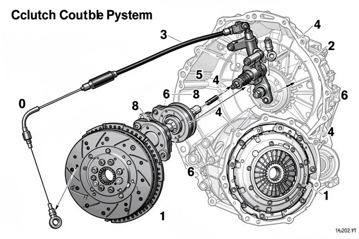 clutch cable and hydraulic clutch system diagram car manual transmission components